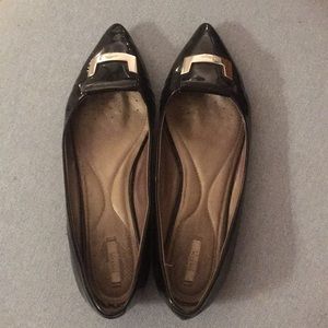 Black Patent Leather Geox Respira Flats